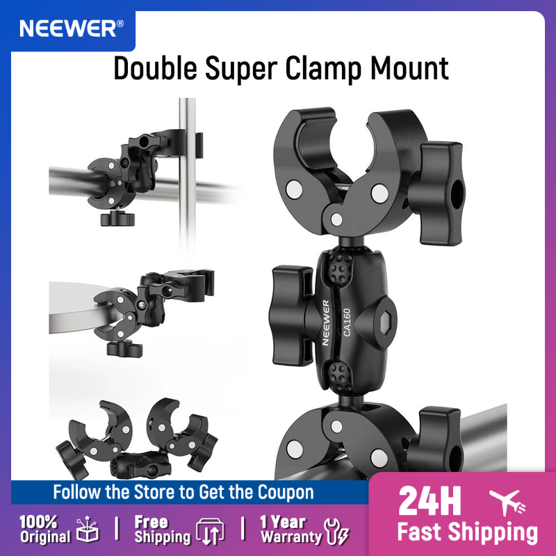 Photography Lighting Kit Neewer - NEEWER Podwójny uchwyt Super Clamp z
