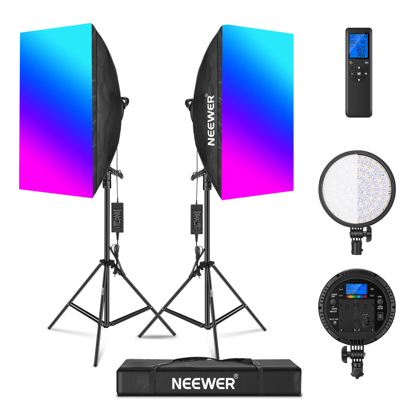 Photography Lighting Kit Neewer - Zestaw oświetlenia LED RGB Neewer z
