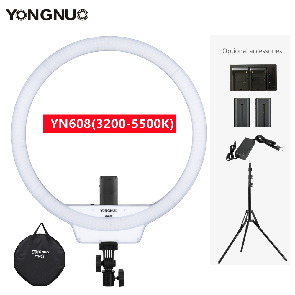 Photography Lighting Options - YONGNUO YN608 Studio Ring LED Video
