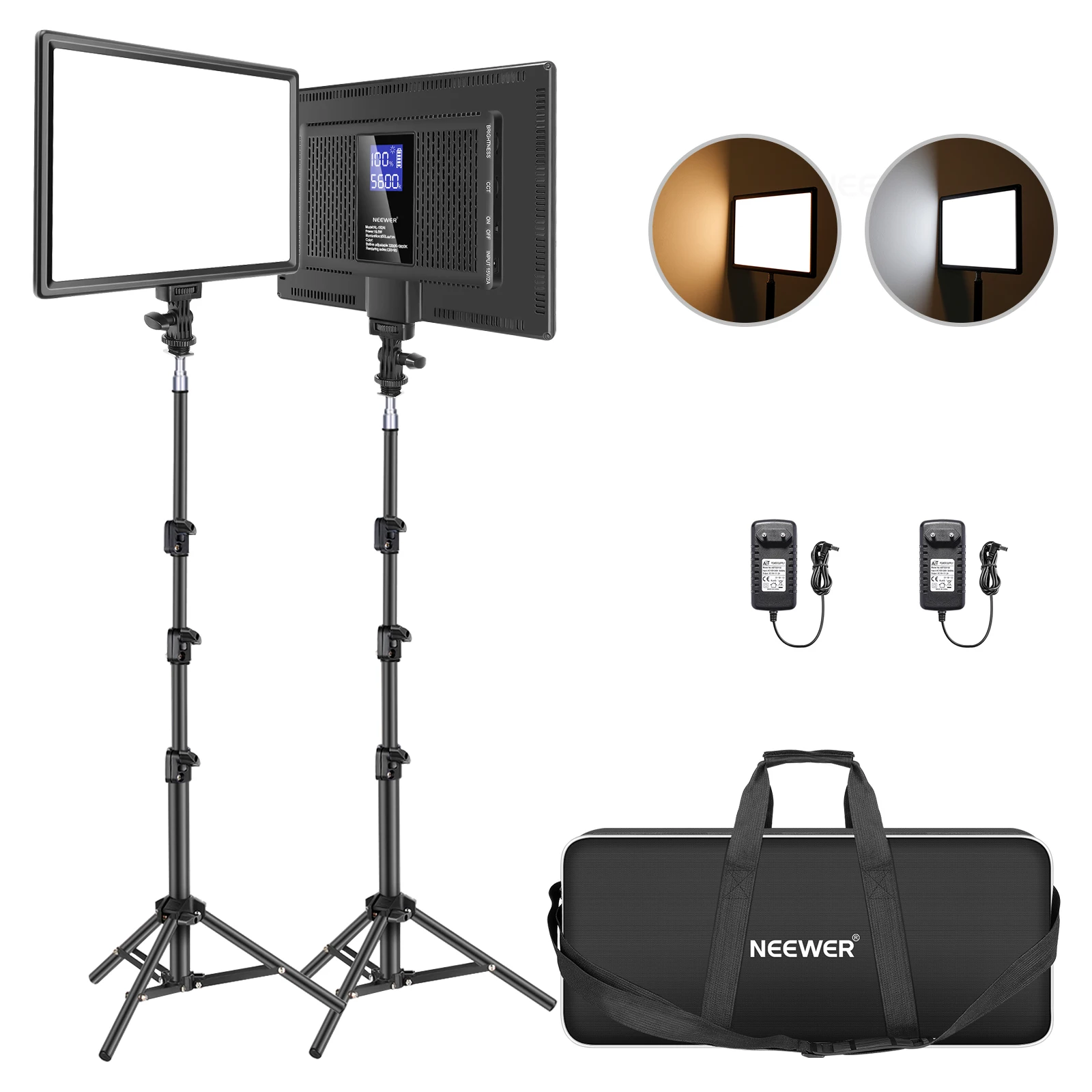 Photography Lighting Kit Neewer - Zestaw fotograficzny Neewer z ściemnianymi panelami