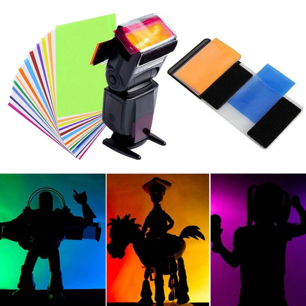 Photography Lighting Diy - Zestaw 12 Kolorowych Żeli do Lampy
