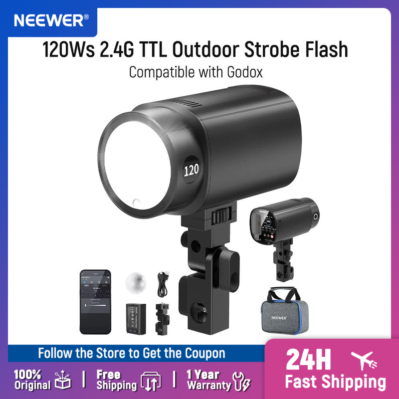 Portable Strobe Monolight - NEEWER Q120 120Ws 2.4G TTL Zewnętrzna