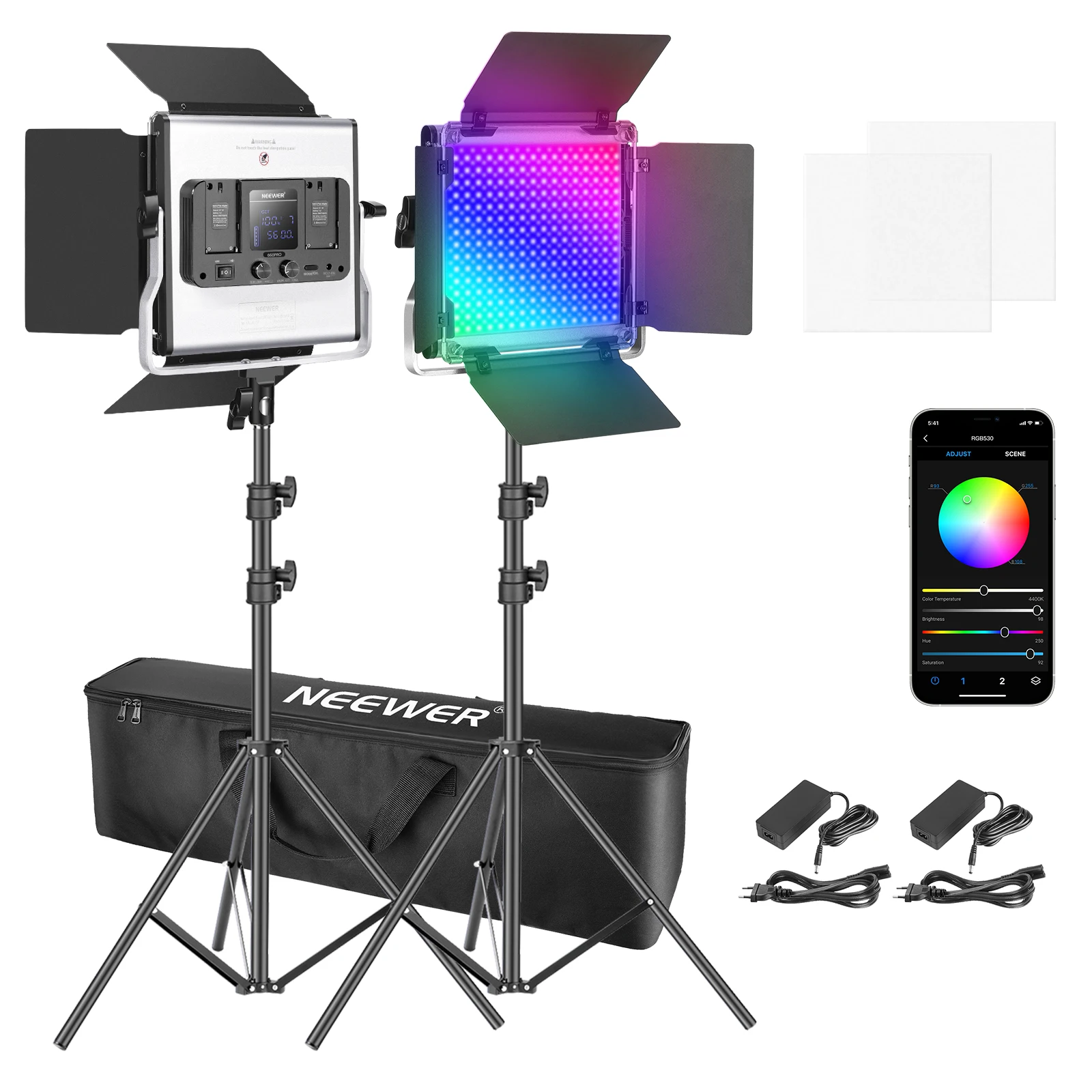 Photography Lighting Kit Neewer - Neewer 2/3 Zestawy 530 RGB LED