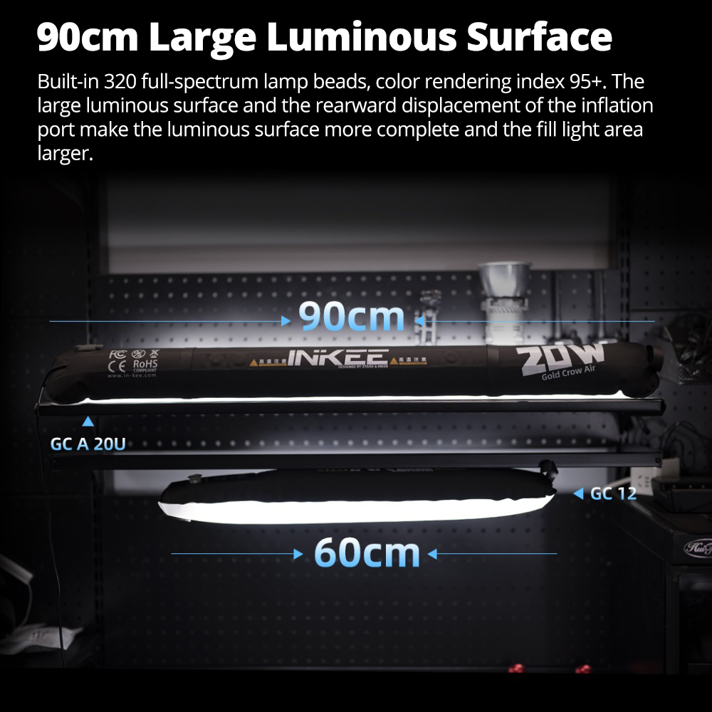 INKEE GCA20U Lampa LED z tubą  – Photography Lighting Options recenzja i cena