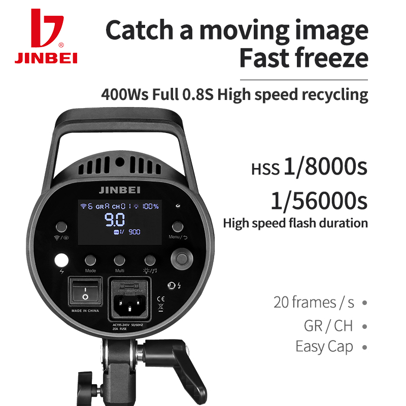 JINBEI MSN 400PRO 400WS GN66 1 – Good Lighting In Photography recenzja i cena