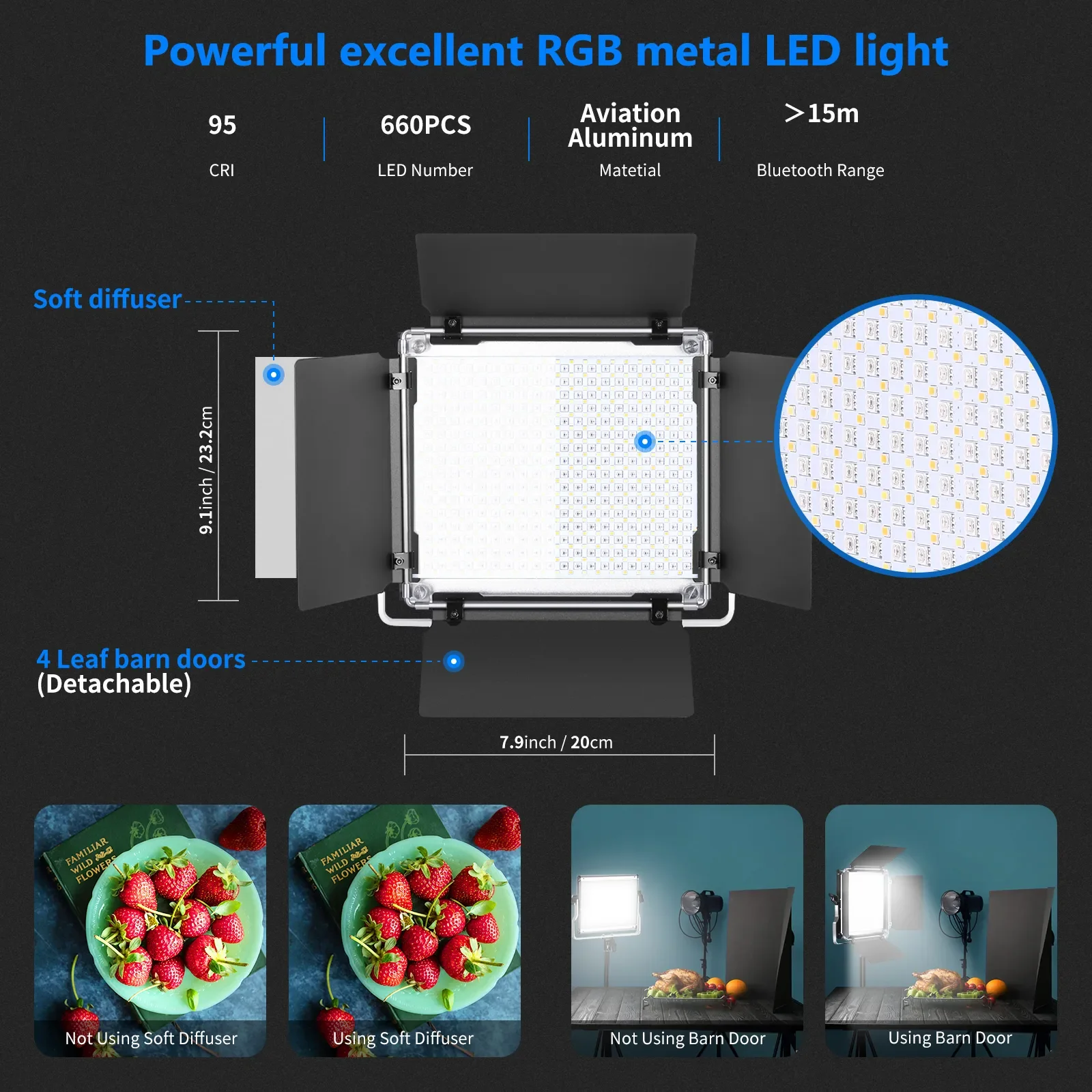 Neewer 2 sztuki 660 RGB LED Li – Photography Lighting Kit Neewer recenzja i cena