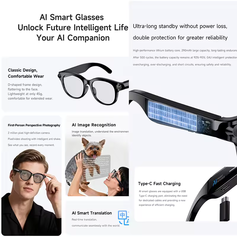 Inteligentne okulary M89-S AI  – Photography Lighting Indoor recenzja i cena