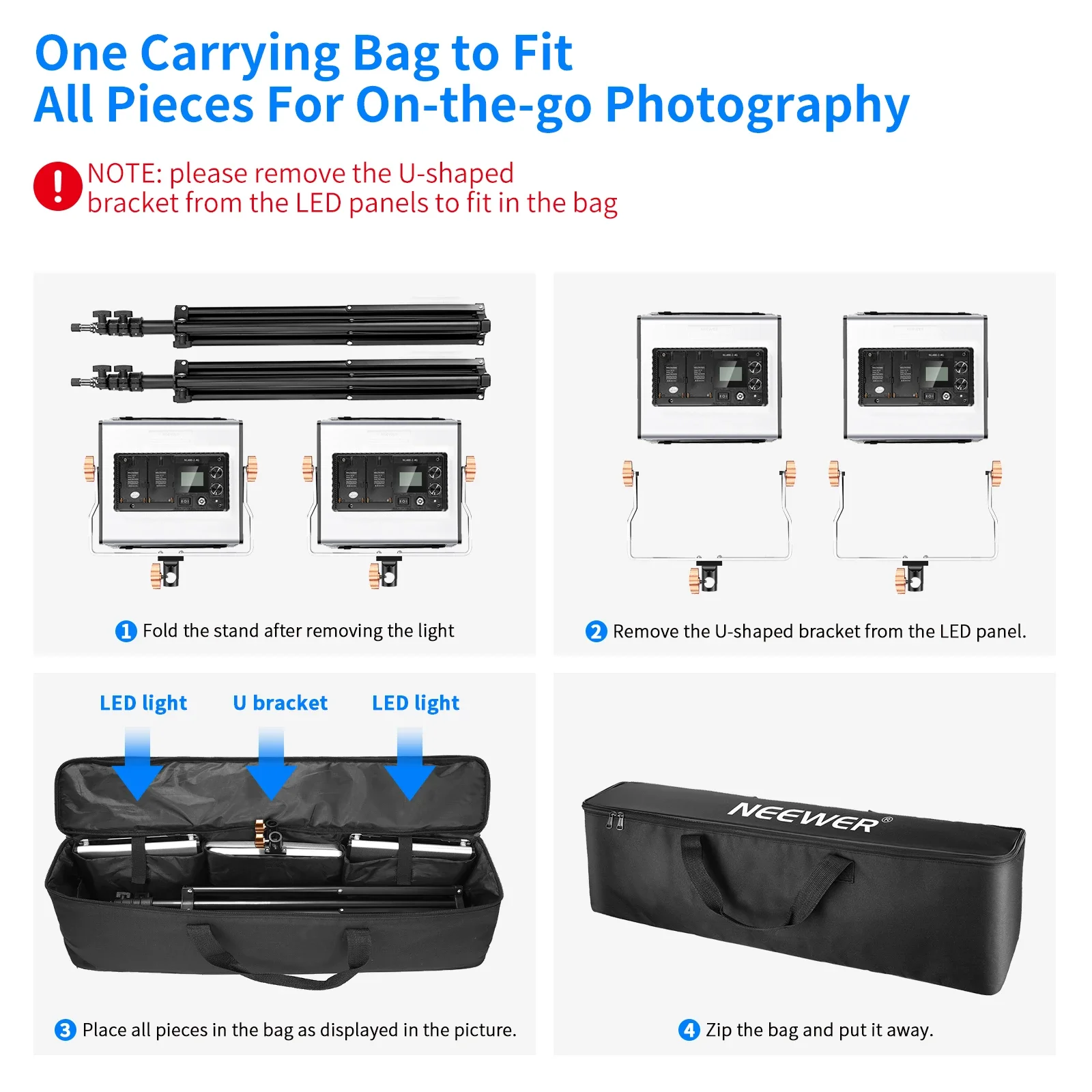 Neewer 2 sztuki Zaawansowane l – Photography Lighting Kit Neewer recenzja i cena