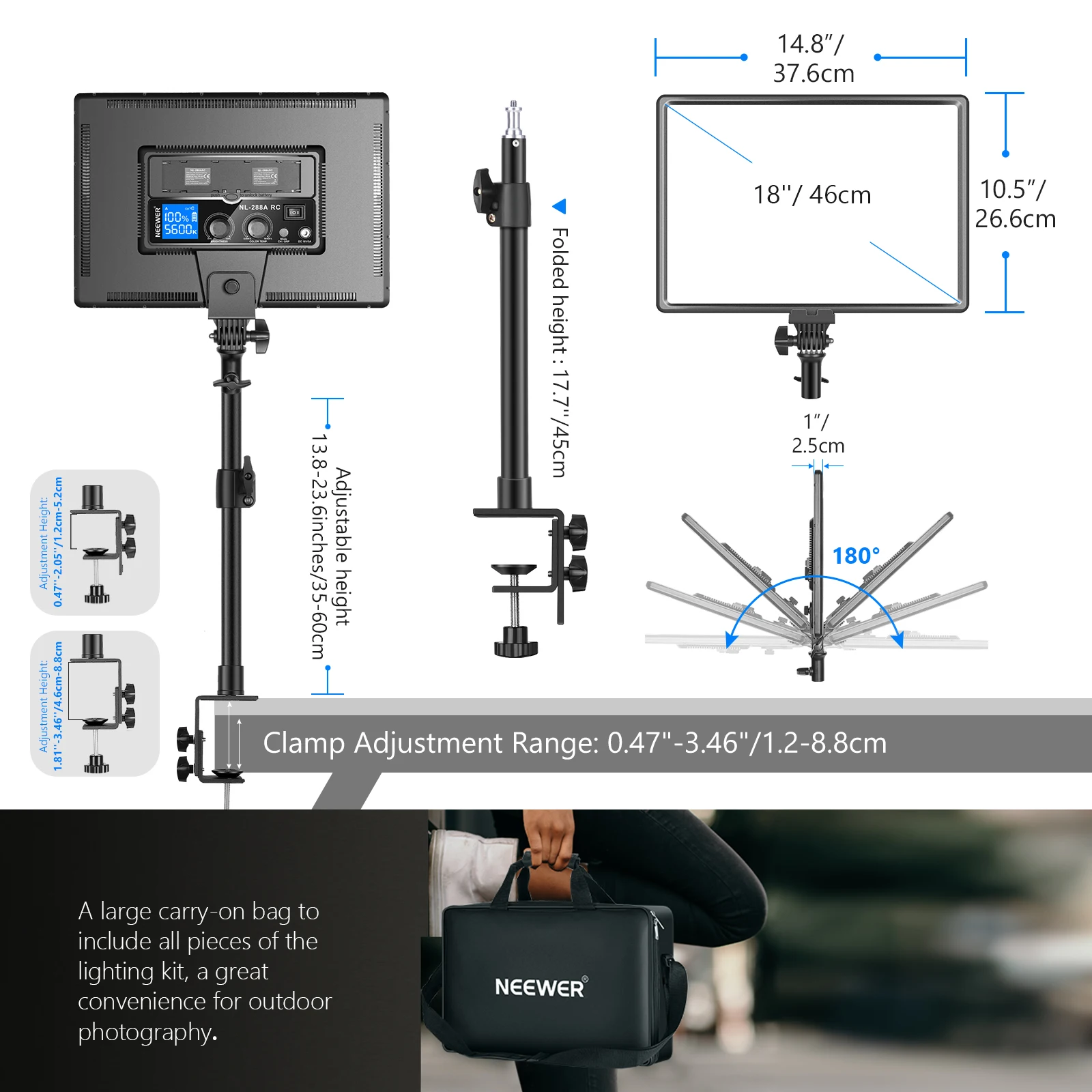 Zestaw oświetleniowy LED Neewe – Photography Lighting Kit Neewer recenzja i cena